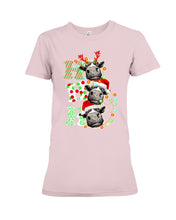 Load image into Gallery viewer, Funny Cows Ho Ho Ho Christmas Gift For Cow Lovers Ladies Tee