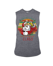 Load image into Gallery viewer, Santa Claus Beer Gift For Christmas Black T-Shirt Unisex Long Sleeve