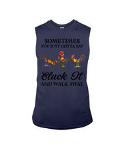 Load image into Gallery viewer, Cluck It Chicken Funny Quote T-Shirt Unisex Long Sleeve