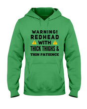 Load image into Gallery viewer, Warning Redhead With Thick Thighs Quote Mug Hoodie