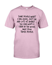 Load image into Gallery viewer, Finn Wants A Cabin In The Woods Away From Those People Guys Tee