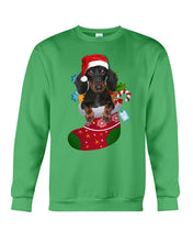 Load image into Gallery viewer, Dachshund In A Sock Christmas Cute Gift For Dachshunds Lovers Sweatshirt