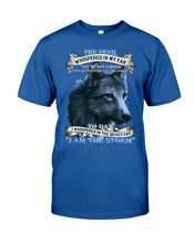 Load image into Gallery viewer, Wolf Lovers Trending Quote Tee Guys Tee