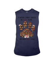 Load image into Gallery viewer, A Woman Cannot Survive On Books Alone T-Shirt Unisex Long Sleeve