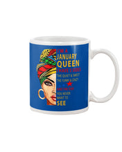 Load image into Gallery viewer, January Queen 3 Sides Horoscopes T-Shirt Mug
