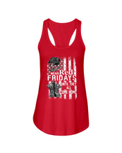 Load image into Gallery viewer, We Are Red Fridays Veteran Shirt Ladies Flowy Tank