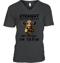 Load image into Gallery viewer, But Heifer I Am Trying For Cow Lovers Shirt Guys V-Neck