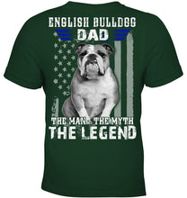 Load image into Gallery viewer, English Bulldog  - The Man - The Myth - The Legend Black T-Shirt Youth Tee