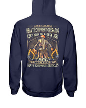 Load image into Gallery viewer, Heavy Equipment Operator Black T-Shirt Hoodie