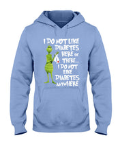 Load image into Gallery viewer, Grinch Funny Quote Don't Like Diabetes Christmas Tee Hoodie