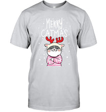 Load image into Gallery viewer, Funny Merry Catmas Christmas Gift Shirt Guys Tee