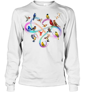 Bird Colorful Infinity Sign Unisex Long Sleeve