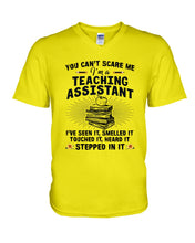 Load image into Gallery viewer, Teaching Assistant Stepped In It Quote T-Shirt Guys V-Neck