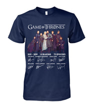 Load image into Gallery viewer, Game Of Throne Autograph 8 Years Anniversary T-Shirtr Guys Tee