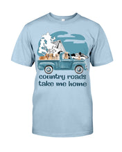 Load image into Gallery viewer, Country Road Golden Retriever Guys Tee