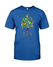 Load image into Gallery viewer, Merry Christmas Funny Dancing Skeleton Guys Tee