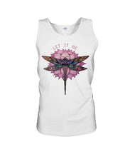 Load image into Gallery viewer, Let It Be Dragonfly Lotus Unisex Tank Top