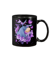 Load image into Gallery viewer, Donkey Loves Purple Flowers Custom T-Shirt Mug