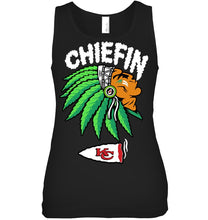 Load image into Gallery viewer, Chiefin Kansas City Chiefs Gift For Fans T-Shirt Ladies Flowy Tank