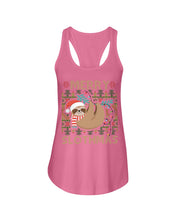 Load image into Gallery viewer, Merry Slothmas Christmas Gift For Kids Family Gift T-Shirt Ladies Flowy Tank