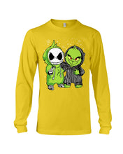 Load image into Gallery viewer, Cute Little Jack Skellington Grinch Best Friend Christmas Gift Shirt Unisex Long Sleeve