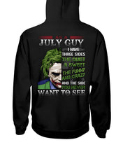 Load image into Gallery viewer, July Guy Joker Quiet Sweet Funny Crazy Black T-Shirt Hoodie