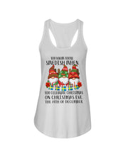 Load image into Gallery viewer, Swedish Christmas Gnome Cute Gift Tee Ladies Flowy Tank