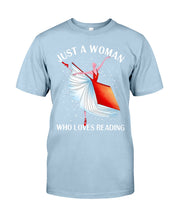 Load image into Gallery viewer, Just A Woman Loves Dancing And Reading Books Guys Tee