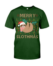 Load image into Gallery viewer, Merry Slothmas Christmas Gift For Kids Family Gift T-Shirt Guys Tee