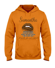 Load image into Gallery viewer, Samantha A Mouth She Can't Control Lipsquote Name T-Shirt Hoodie