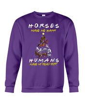 Load image into Gallery viewer, Horses Make Me Happy Christmas Tree Gift For Horse Lovers Sweatshirt