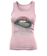 Load image into Gallery viewer, England Rugby Girl Rose Lips Funny Tee Unisex Tank Top