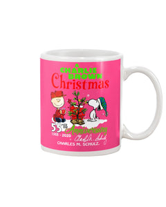 55Th Anniversary A Charlie Brown Christmas Black T-Shirt Mug