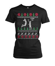 Load image into Gallery viewer, Funny Basketball Christmas Ladies Tee
