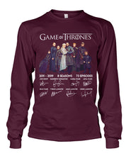 Load image into Gallery viewer, Game Of Throne Autograph 8 Years Anniversary T-Shirtr Unisex Long Sleeve
