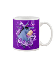 Load image into Gallery viewer, Donkey Loves Purple Flowers Custom T-Shirt Mug