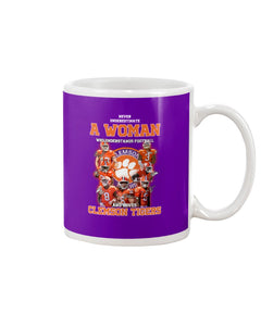A Woman Loves Clemson Tigers Gift For Fans T-Shirt Mug