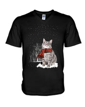 Load image into Gallery viewer, Cute Cat Christmas Gift For Cat Lovers Custom T-Shirt Guys V-Neck