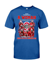 Load image into Gallery viewer, Woman Loves Ohio States Buckeyes American Football Ncaa 2019 T-Shirt Guys Tee