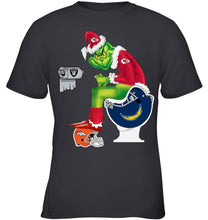 Load image into Gallery viewer, Funny Grinch Kansas Chief Christmas Gift Tee Youth Tee