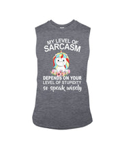 Load image into Gallery viewer, Unicorn Sarcasm Speak Wisely Funny Quote Unisex Long Sleeve