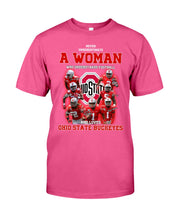 Load image into Gallery viewer, Woman Loves Ohio States Buckeyes American Football Ncaa 2019 T-Shirt Guys Tee