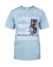 Load image into Gallery viewer, Tattoos Pretty Eyes Gift For April Girl T-Shirt Guys Tee