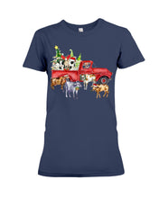 Load image into Gallery viewer, Merry Christmas In Town Cow Lovers Gift For Farmers Ladies Tee