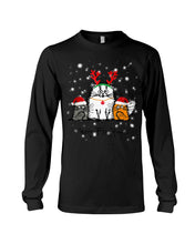 Load image into Gallery viewer, Merry Fluffmas Cute Cats Gift For Cat Lovers Unisex Long Sleeve