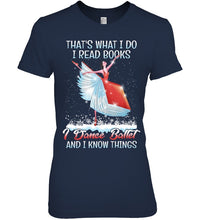 Load image into Gallery viewer, Girl Loves Reading Book And Dance Ballet Gift For Girls T-Shirt Ladies Tee