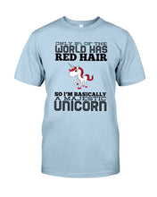 Load image into Gallery viewer, Redhead Unicorn Gift For Fans Funny T-Shirt Guys Tee
