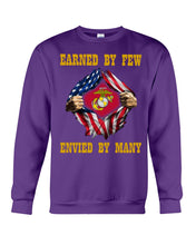 Load image into Gallery viewer, Earned By Few Envied By Many Black T-Shirt Sweatshirt