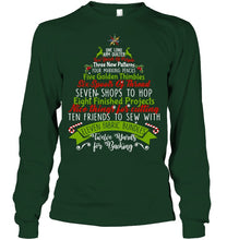 Load image into Gallery viewer, Christmas Tree Eleven Fabric Bundles T-Shirt Unisex Long Sleeve