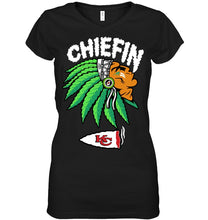 Load image into Gallery viewer, Chiefin Kansas City Chiefs Gift For Fans T-Shirt Ladies V-Neck